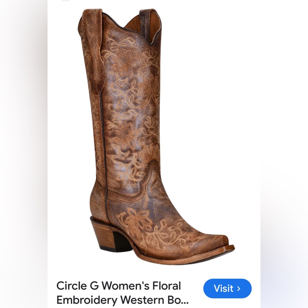 Circle G Women’s Leather Cowboy Boot